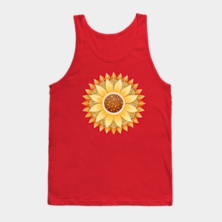 Boho Sunflower Blossom Tank Top